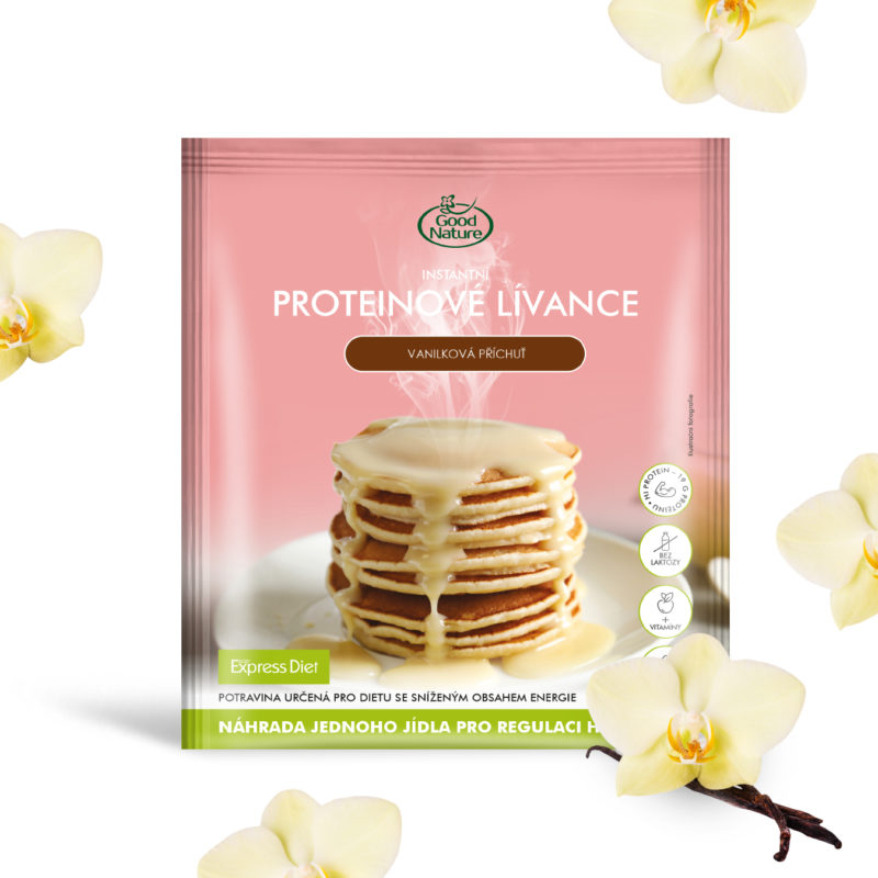 Levně Good Nature Express Diet instantní proteinové lívance s vanilkovou příchutí na hubnutí 65 g